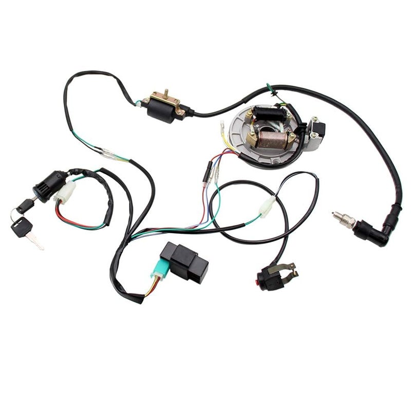 PRO BAT Lifan Stator Kick Start Electric Wire Harness Kit Complete Wiring Harness Loom CDI Coil Magneto Pit Dirt Bike ATV SSR YX Coolster for 50cc 70cc 90cc 110cc 125cc 140cc - Image 5